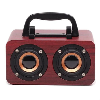 Vintage Bluetooth Speaker Wooden Music Player