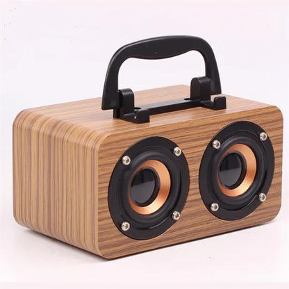 Vintage Bluetooth Speaker Wooden Music Player