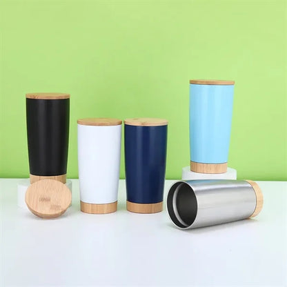 20 Oz Thermal Cup with Bamboo Lid & Base