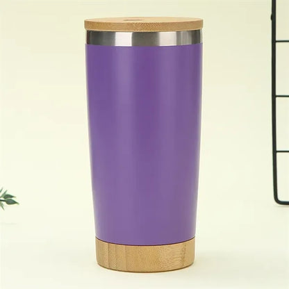 20 Oz Thermal Cup with Bamboo Lid & Base