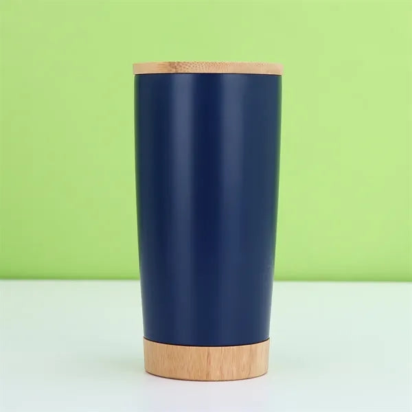 20 Oz Thermal Cup with Bamboo Lid & Base