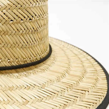 Lifeguard Straw Hat w/ Full Color Underbrim & Patch