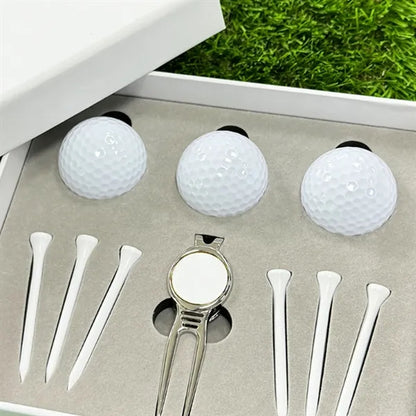 Personalized Gift Set with Golf Tee Putting Green Fork