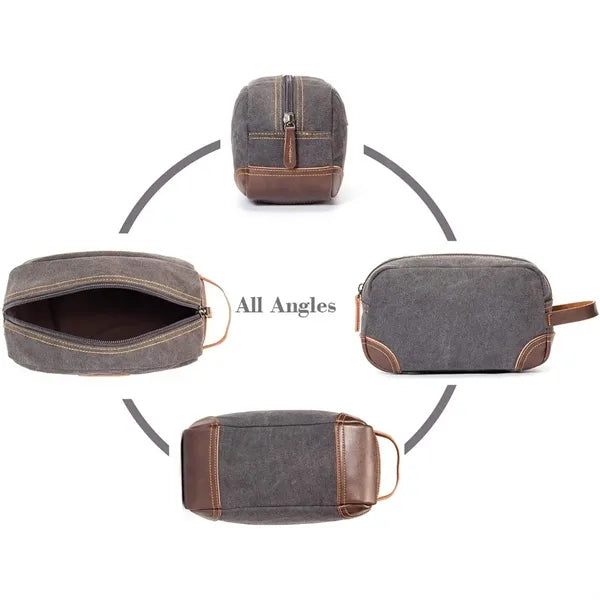 Waterproof Canvas Travel Toiletry Bag