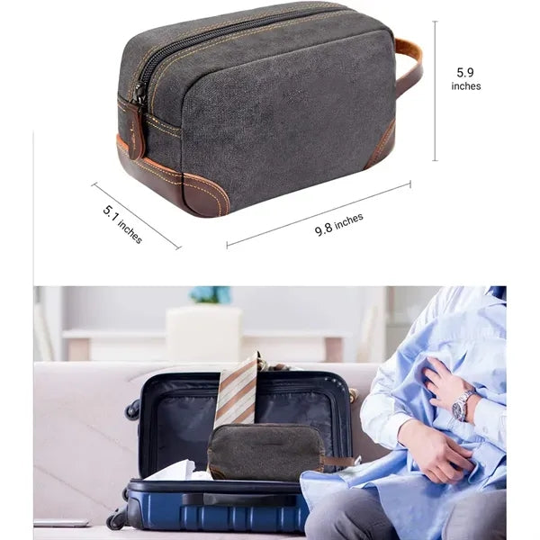 Waterproof Canvas Travel Toiletry Bag