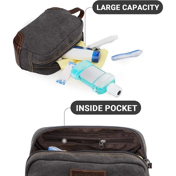 Waterproof Canvas Travel Toiletry Bag