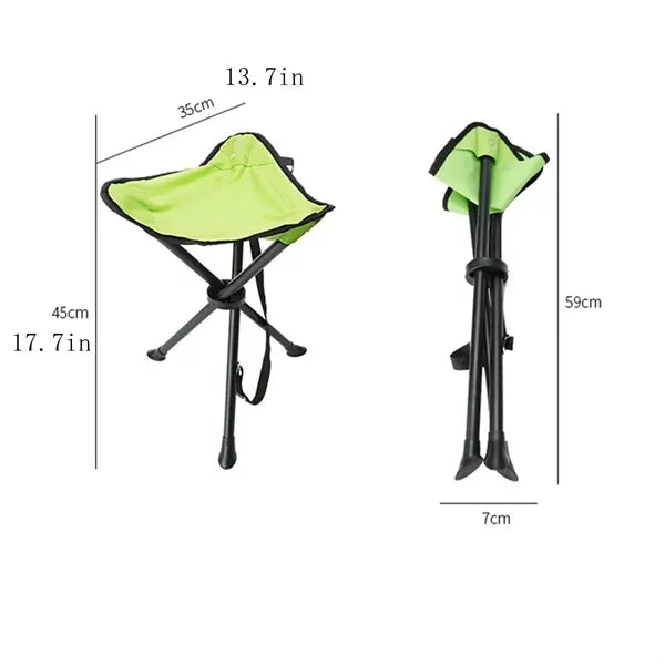 Travel Camping Chair Slacker Tripod Stool with Carry Strap