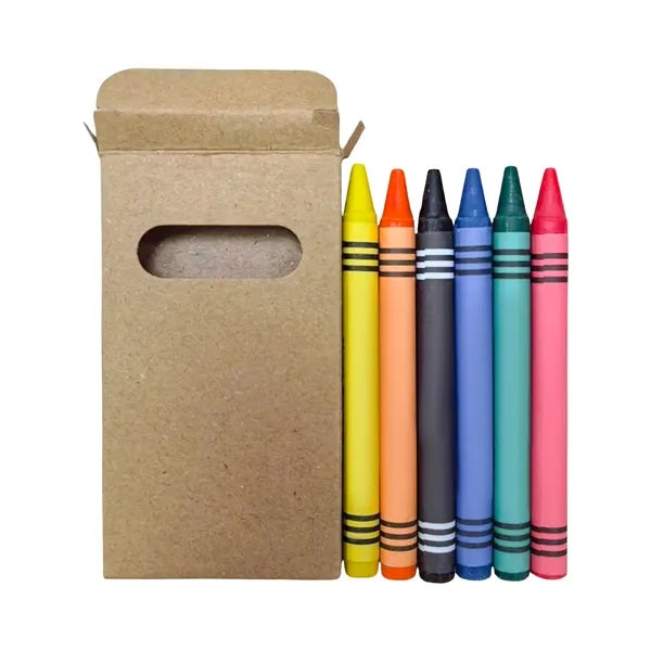 Painted canvas tote bag 6 crayons
