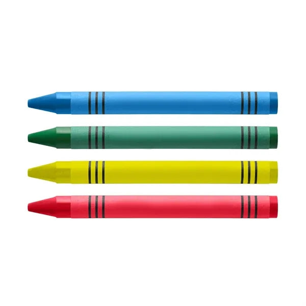 Painted canvas tote bag 6 crayons