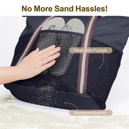 Large Mesh Waterproof Beach Tote Bag