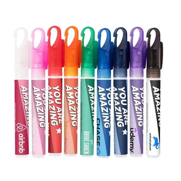 10ml Pocket Hand Sanitizer Spray with Clip Cap