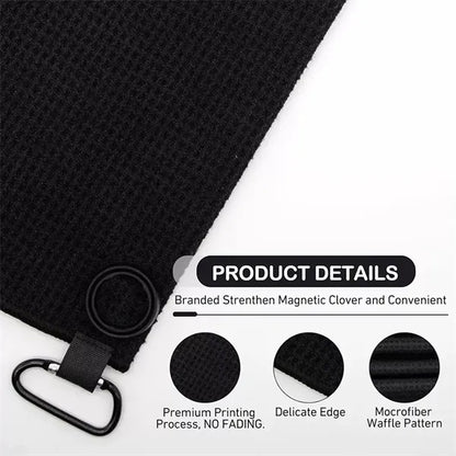 Magnetic Microfiber Golf Towel with Clip