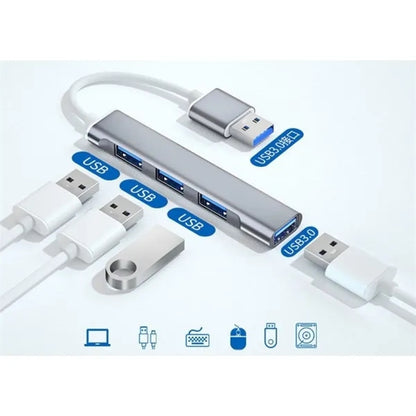 Recycled Aluminum 4-Port USB-A and C Hub