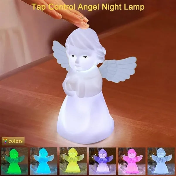 Multi-Color LED Angel Silicone Lamp with Tap Control