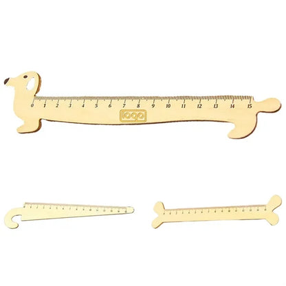 Cartoon Animal Wooden Student Ruler Office School Stationery