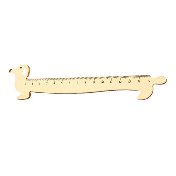 Cartoon Animal Wooden Student Ruler Office School Stationery