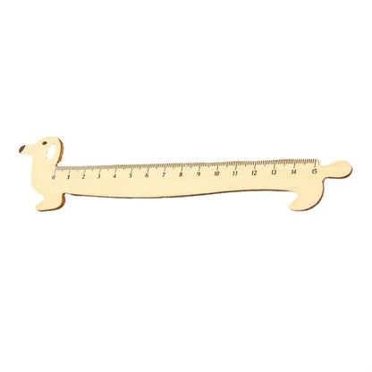Cartoon Animal Wooden Student Ruler Office School Stationery