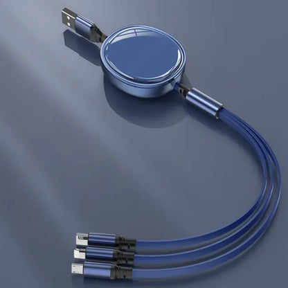 Retractable 3-in-1 Charging Cable