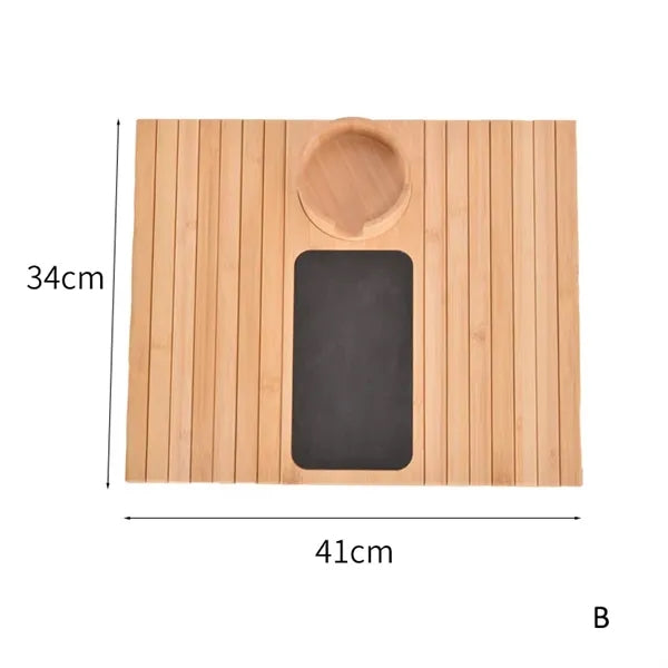 Sofa Arm Bamboo Table for Couch