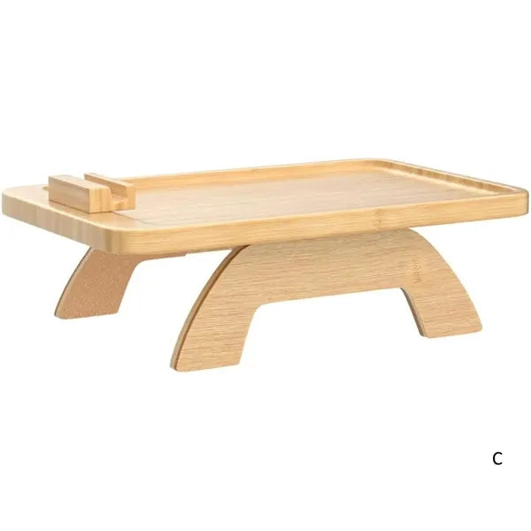 Sofa Arm Bamboo Table for Couch