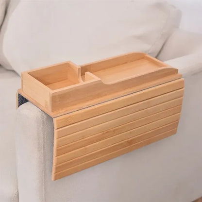 Sofa Arm Bamboo Table for Couch