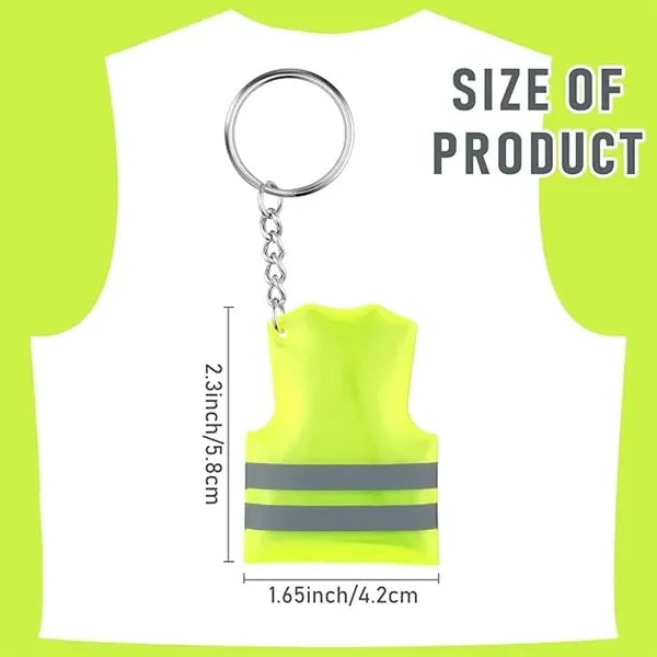 Reflective Safety Vest Keychain
