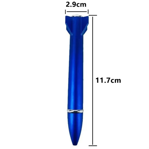 Mini Rocket Flashlight Rollerball Pens Black