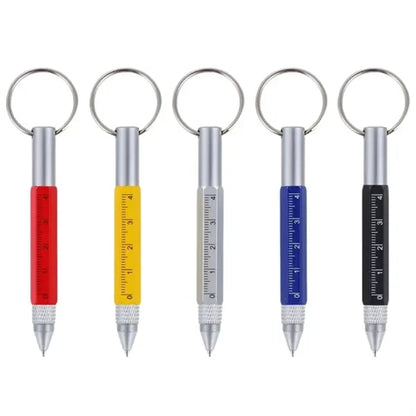 Portable Multi Tool Ruler Ballpoint Pens Keychain