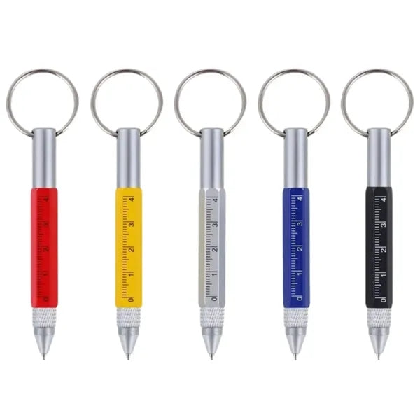 Portable Multi Tool Ruler Ballpoint Pens Keychain