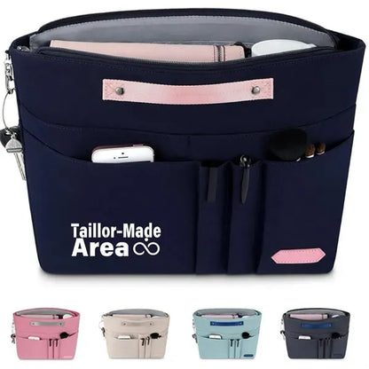 Multiple Pockets Purse Organizer Handbag Tote Bag
