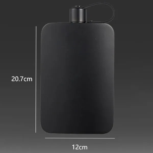 17Oz. Stainless Steel Portable Black Flask Bottle