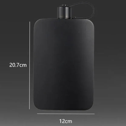 17Oz. Stainless Steel Portable Black Flask Bottle