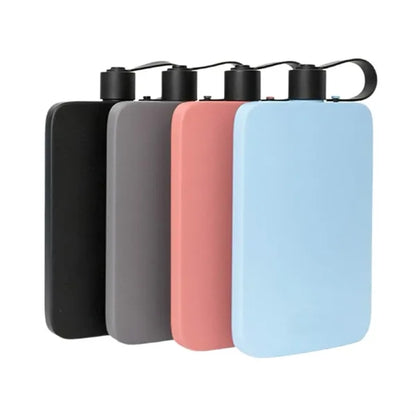 17Oz. Stainless Steel Portable Black Flask Bottle