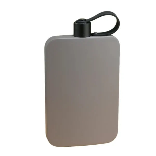 17Oz. Stainless Steel Portable Black Flask Bottle