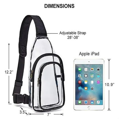 Stadium Approved PVC Crossbody Clear Sling Bag Backpack