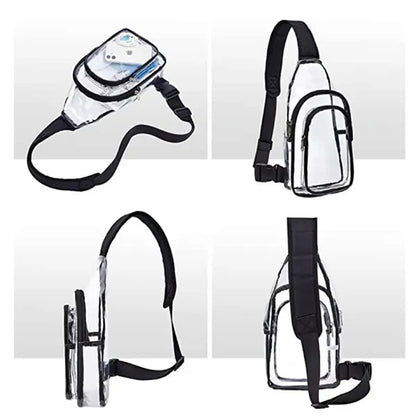 Stadium Approved PVC Crossbody Clear Sling Bag Backpack