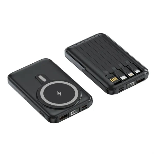 10000mAh 4 Built Cable Portable Charger Wireless Power Bank