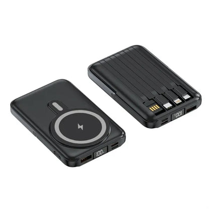 10000mAh 4 Built Cable Portable Charger Wireless Power Bank