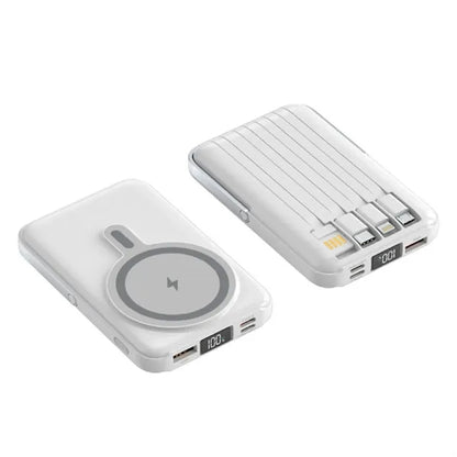 10000mAh 4 Built Cable Portable Charger Wireless Power Bank