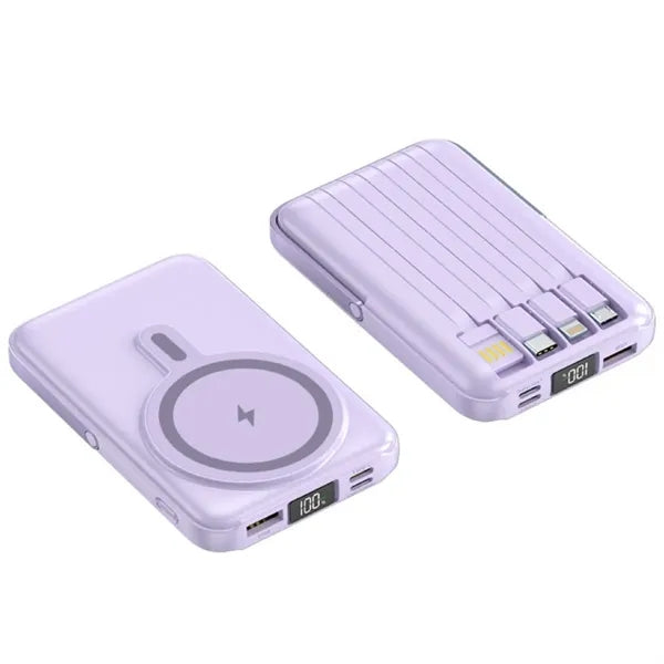 10000mAh 4 Built Cable Portable Charger Wireless Power Bank