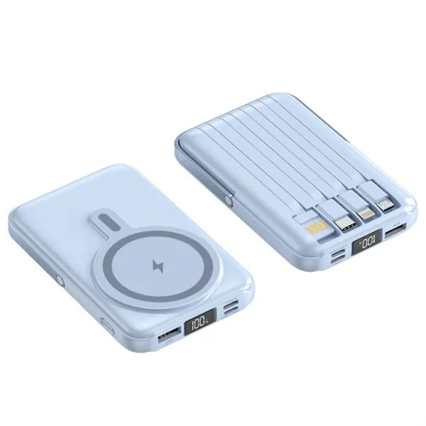 10000mAh 4 Built Cable Portable Charger Wireless Power Bank