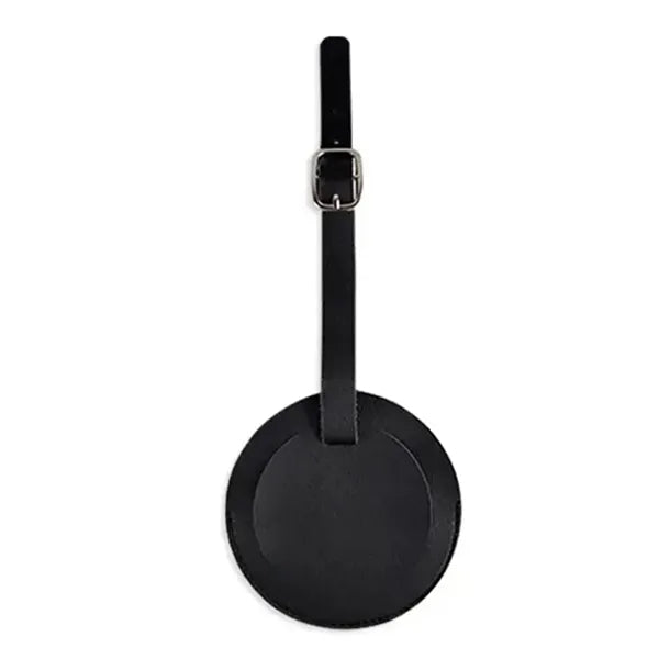 Round Shape PU Vegan Leather Luggage Tag