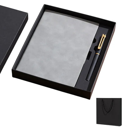 A5 Faux Leather Notebook Gift Set Custom Logo