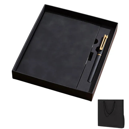 A5 Faux Leather Notebook Gift Set Custom Logo