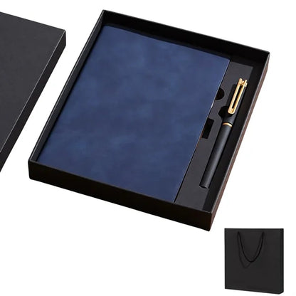 A5 Faux Leather Notebook Gift Set Custom Logo