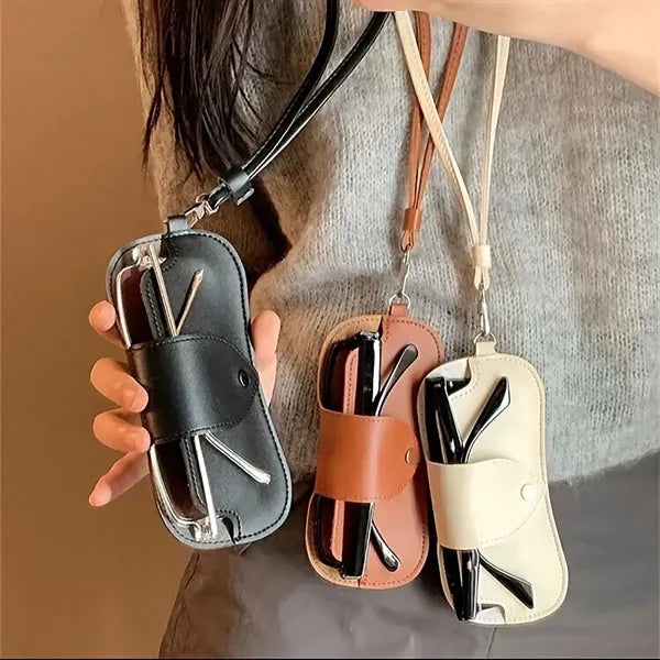 Soft Leather Glasses Sunglasses Storage Bag