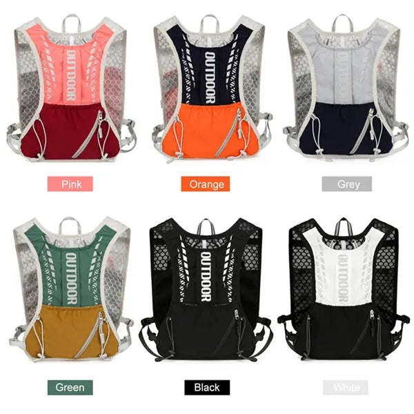 Lightweight Running Vest Reflective Outdoors Hydration Pack