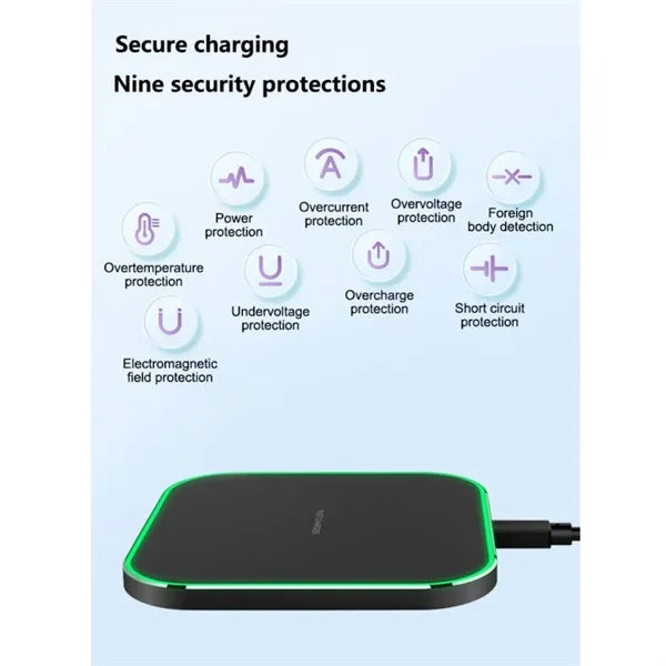 15W Square Fast Charge Wireless Charger