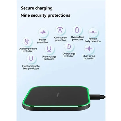 15W Square Fast Charge Wireless Charger