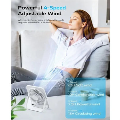 3000mAh Rechargeable Fan with Power Bank